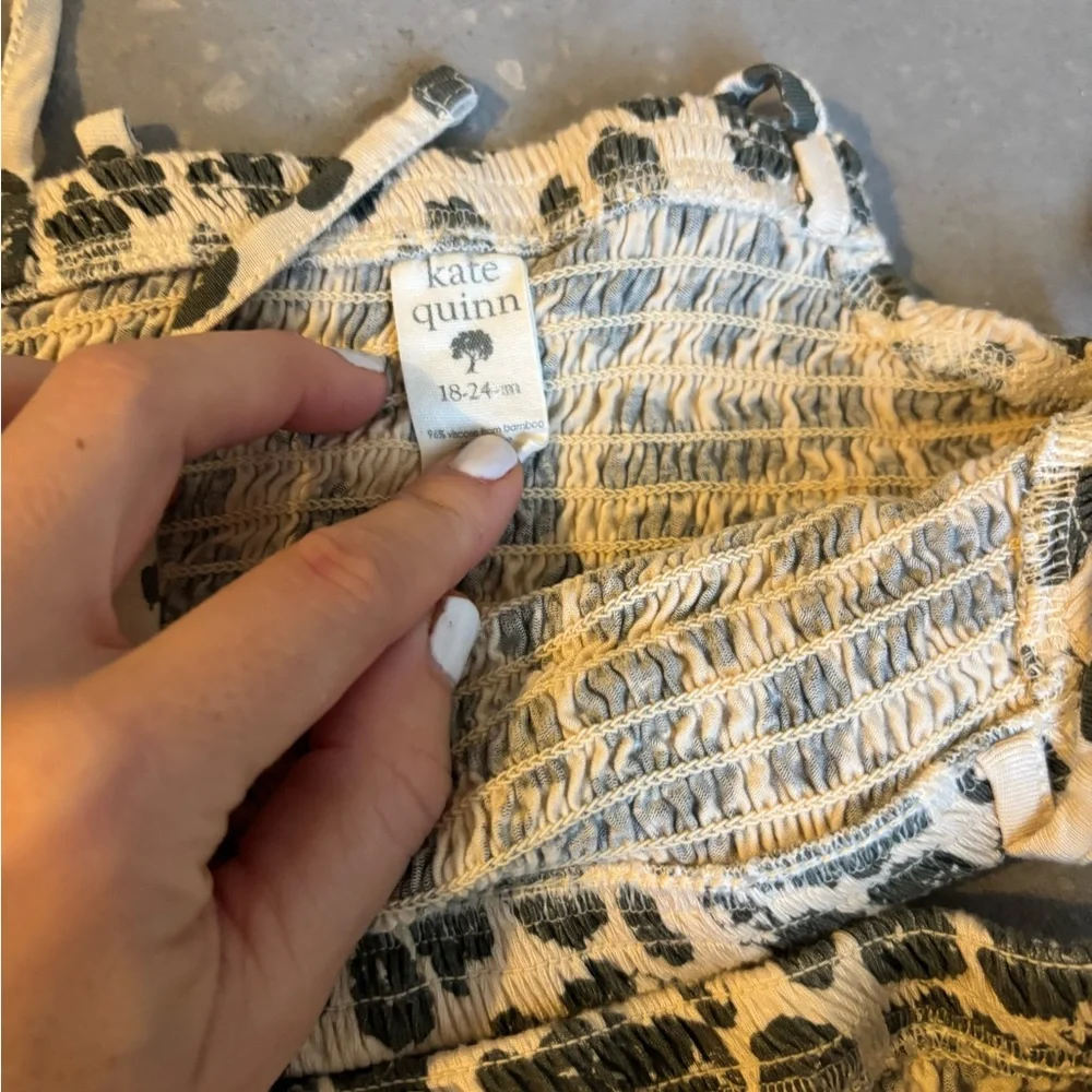 Kate Quinn Cream and Black Kids Matching‎ Set
